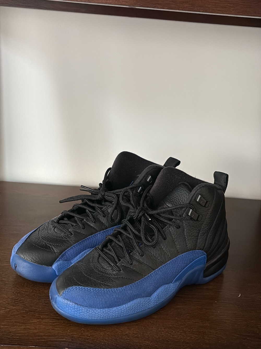Nike Black High-Top Sneakers with Blue Accents